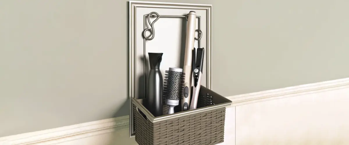 Wall-Mounted Basket for Hair Tools