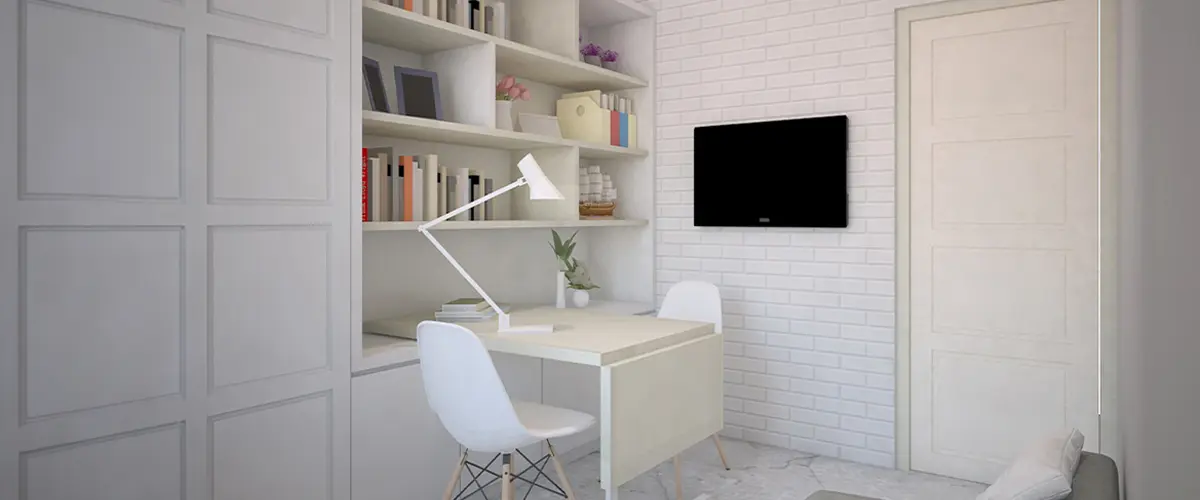 foldable desk in small office ideas